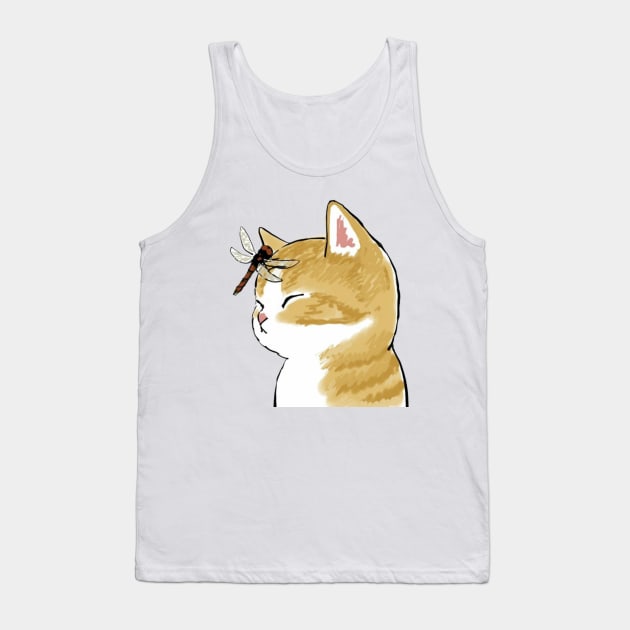 Mofu Sand Cat with Dragonfly Tank Top by BRAINWASH
